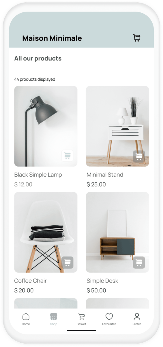 Créer une application ecommerce sans code