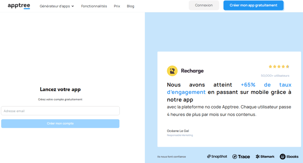Une plateforme sur comment lancer une application mobile